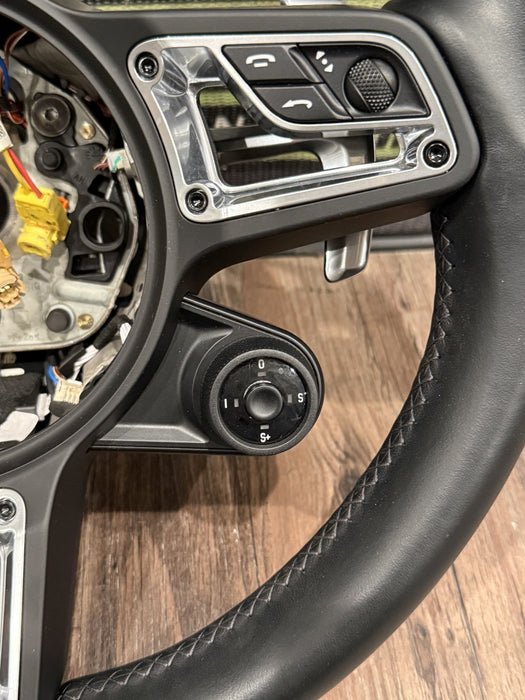 2014 PORSCHE 911 TURBO S 991.1 TO 991.2 CONVERSION BLACK STEERING WHEEL OEM