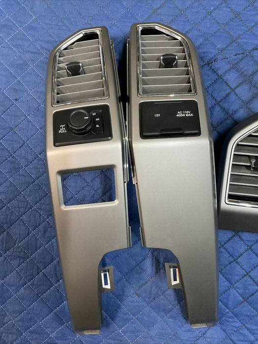 2017-2019 FORD F250 F350 F450 KING RANCH DASH AIR VENTS SET OEM~COSMETIC WEAR~