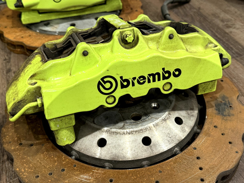 2014-15 AUDI R8 V10 FRONT REAR LEFT RIGHT ROTORS & CALIPERS SET OEM *READ!*