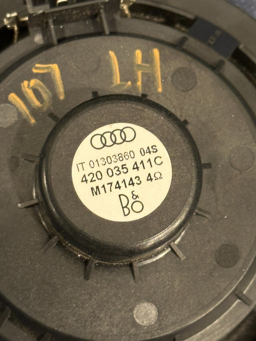 2014 AUDI R8 V8 OEM REAR LEFT DRIVER BANG & OLUFSEN SPEAKER 420 035 411 C