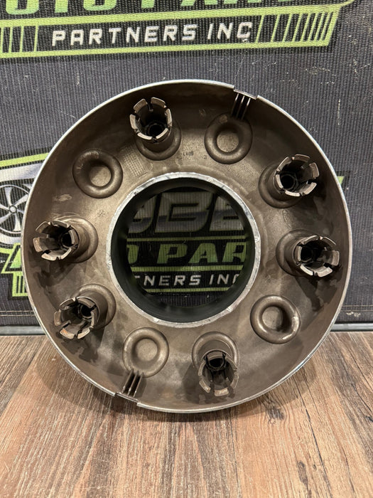 2017-2019 FORD F250 F350 F450 BLACK WHEEL HUB CAPS OEM *READ/CHIPS*