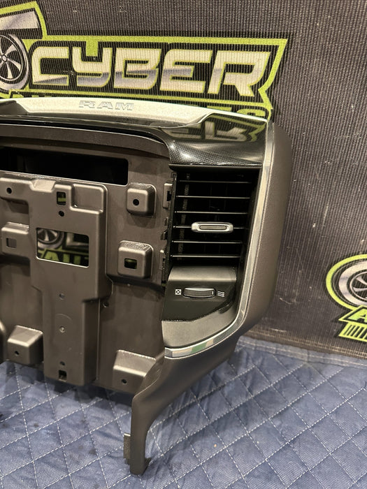 2021 2022 DODGE RAM 2500 3500 DASH DASHBOARD 12' SCREEN CARBON FIBER BEZEL OEM