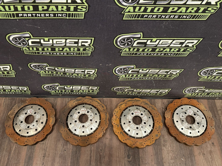 2014-15 AUDI R8 FRONT REAR LEFT RIGHT ROTORS SET OEM *READ!*