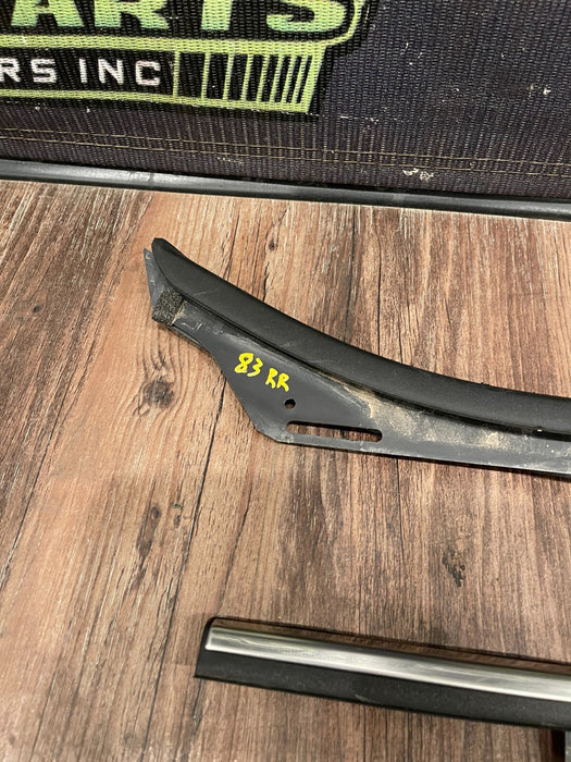 2017-2019 FORD F250 F350 REAR LEFT RIGHT CHROME DOOR STRIP PAIR OEM (READ DESCR)