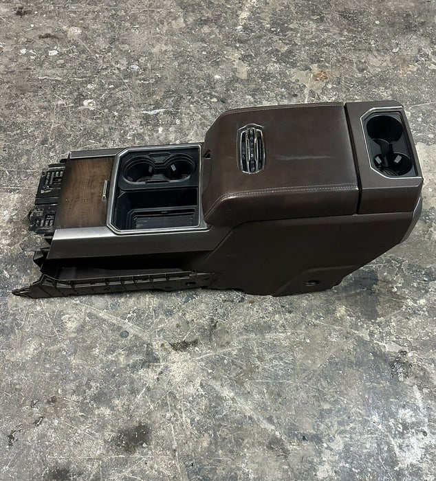 2017-2019 FORD F350 LIMITED CENTER CONSOLE ASSEMBLY OEM ~MINOR WEARS~