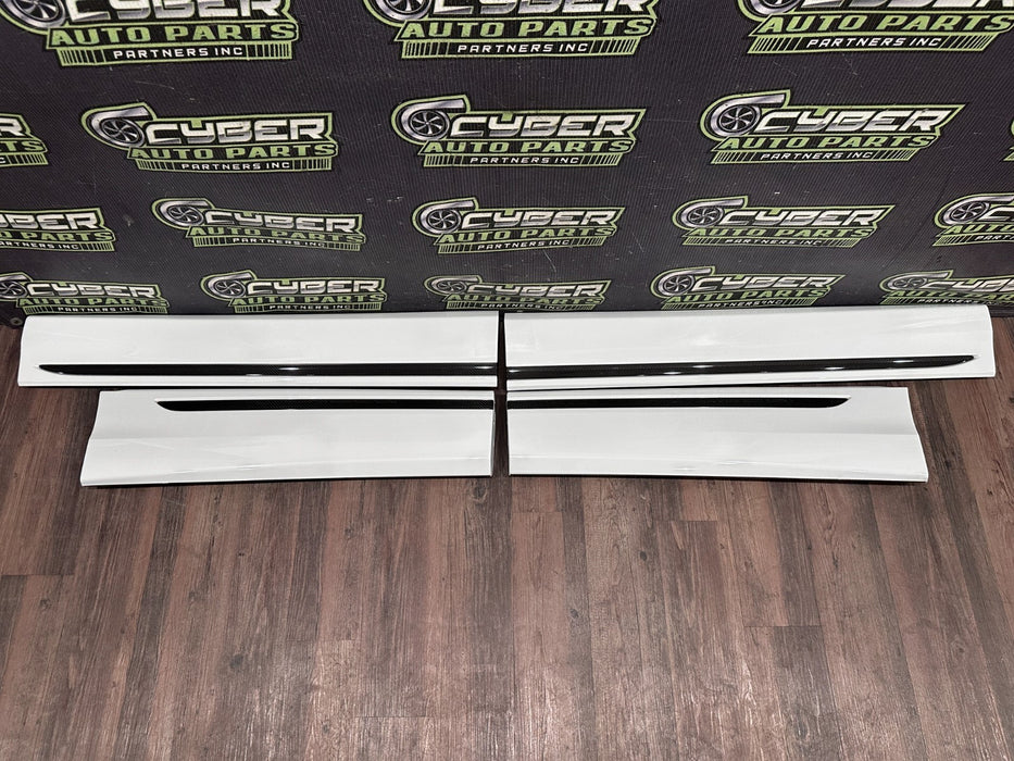 2020 2024 AUDI RS Q8 FRONT REAR LOWER DOOR MOLDING W/ CARBON FIBER TRIM OEM