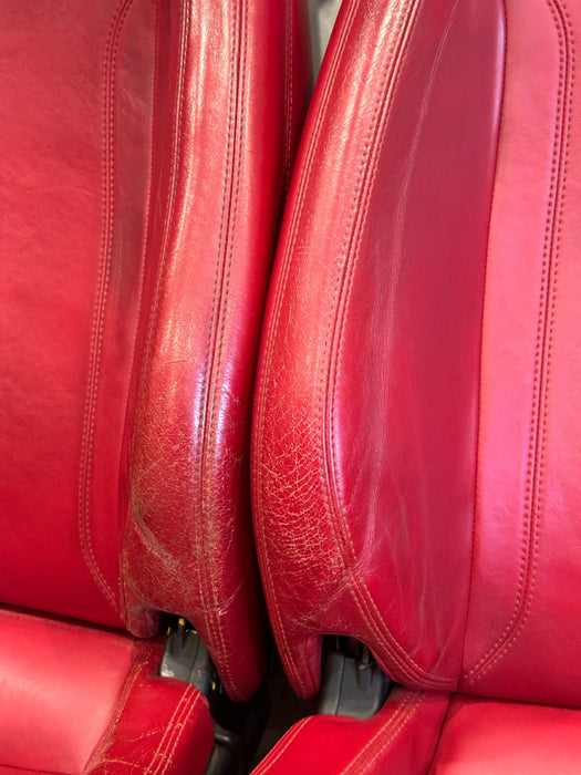 2015 LAMBORGHINI HURACAN LP610-4 RED LEATHER FRONT SEATS OEM GENUINE OEM *WEAR*