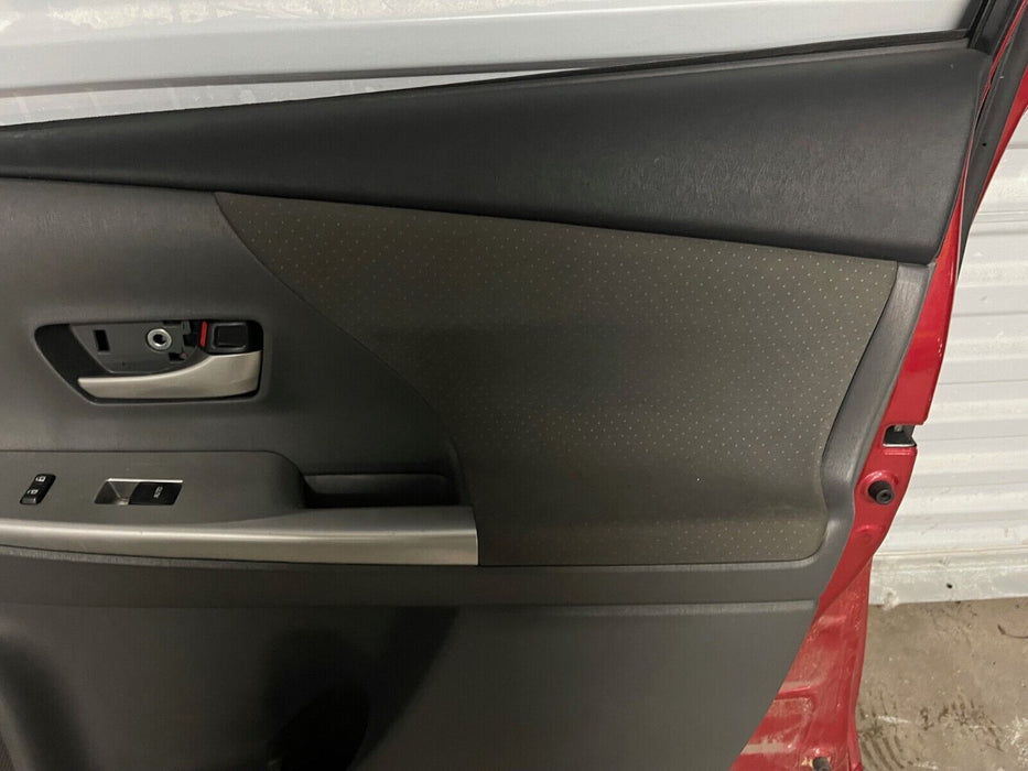 2014 TOYOTA PRIUS V FRONT RIGHT RH RED DOOR W PANEL OEM *SUN DAMAGE* (READ!)