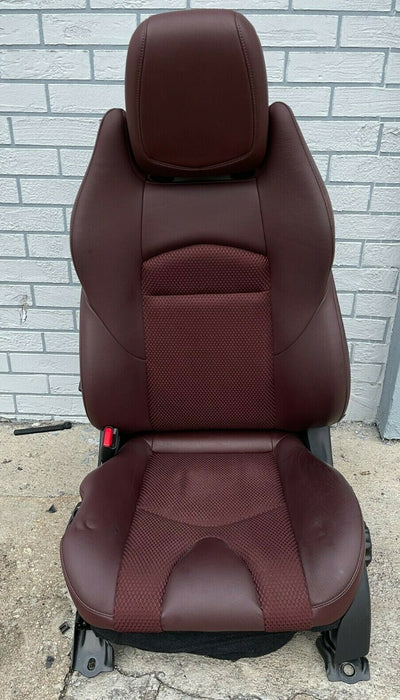 2014 NISSAN 370Z CONVERTIBLE FRONT DRIVER SEAT HEATED/COOLED BURGUNDY OEM 09-20