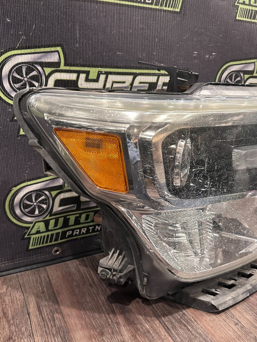 2017 NISSAN TITAN XD PASSENGER RIGHT LED HEADLIGHT OEM *INTERNAL STRESS CRACKS*