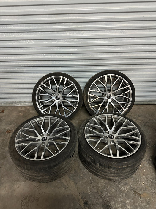 2017 2018 AUDI R8 20X8.5 5X112 20X11 FRONT REAR RIMS WHEELS SET ~CURBRASH~