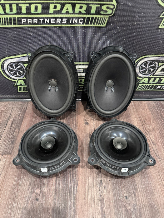 2017 NISSAN TITAN XD RESERVE ROCKFORD FRONT REAR DOOR SPEAKER SET OEM