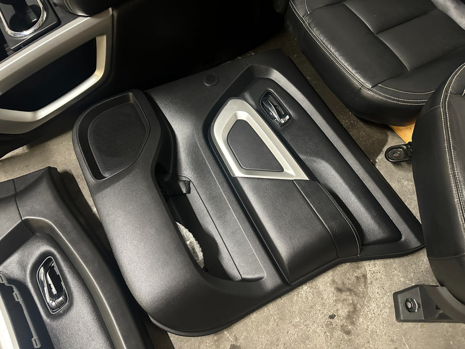 2016-2019 NISSAN TITAN PRO-4X BLACK INTERIOR SEATS CENTER CONSOLE DOOR PANELS
