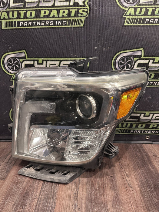 2017 NISSAN TITAN XD DRIVER LEFT LED HEADLIGHT OEM *INTERNAL STRESS CRACKS 7-8*