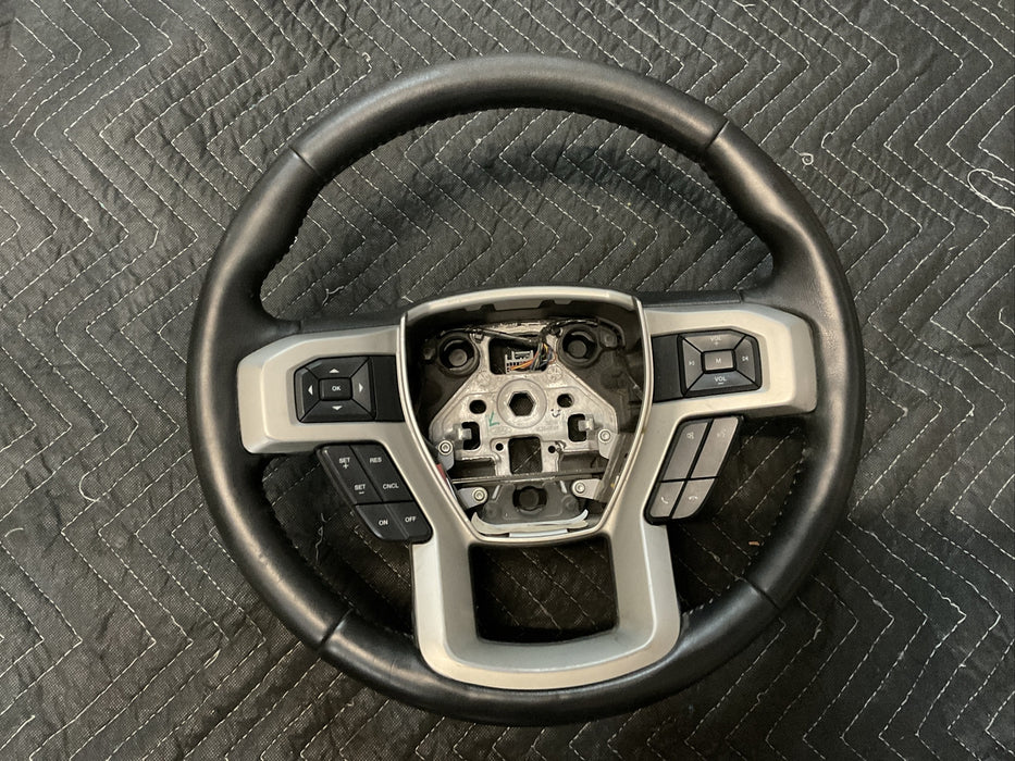 2017-2019 FORD F250 F350 F450 PLATINUM STEERING WHEEL OEM~COSMETIC DAMAGE~