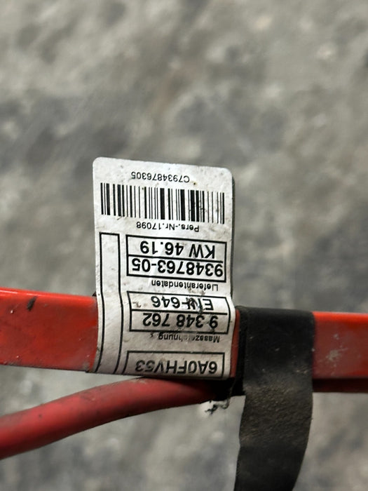 2020 BMW M4 F82 POSITIVE BATTERY CABLE W/TERMINAL JUNCTION BOX 61 12 9 348 763