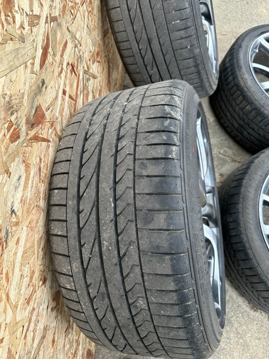 2013 NISSAN 370Z FRONT REAR WHEELS RIMS TIRES 19X9 19X10 OEM *SLIGHT CURB RASH*