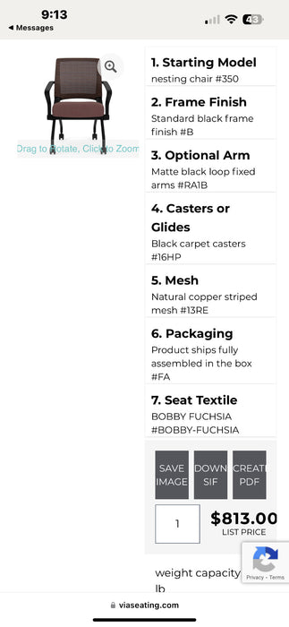 VIA SEATING MESH NESTING CHAIR (BRAND NEW)