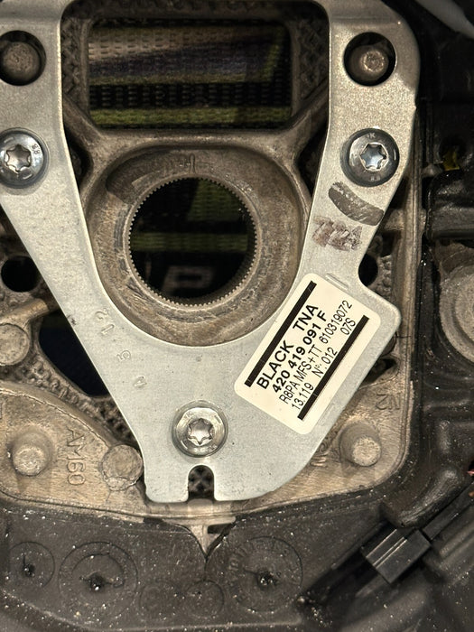 2014 AUDI R8 V10 BLACK LEATHER STEERING WHEEL W PADDLE SHIFTER OEM