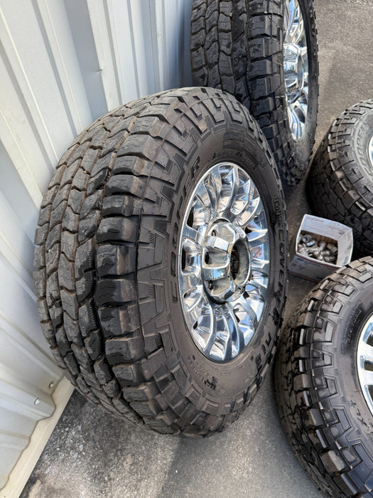 FORD F250 F350 ALLOY FACTORY WHEELS COOPER DISCOVERER AT3XLT LT275/70R18