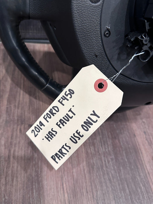 2017-2019 FORD F250 F350 F450 CARBON FIBER STEERING WHEEL OEM *FAULT/PARTS ONLY*