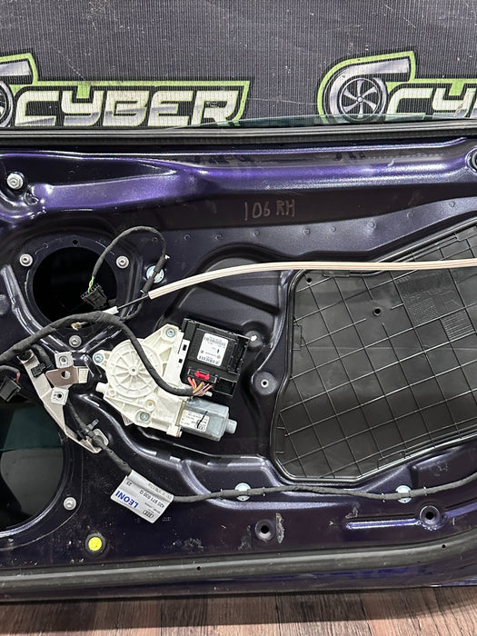2014 AUDI R8 SPYDER RIGHT PURPLE DOOR SHELL W WINDOW OEM *FLAWS/READ*