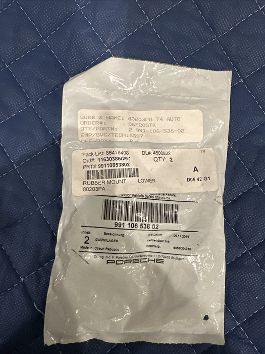 2015 Porsche 911 Boxster Cayman Radiator Insulator 99110653802 ~BRAND NEW~ OEM