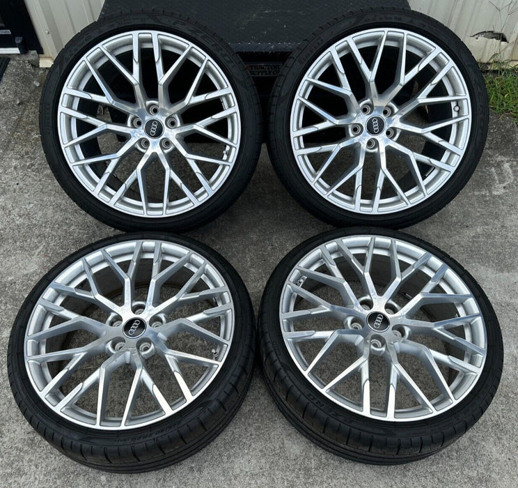 2017 2018 AUDI R8 OEM RIMS 20X11 20X8.5 WHEELS PIRELLI P ZERO TIRES 4S0601025S