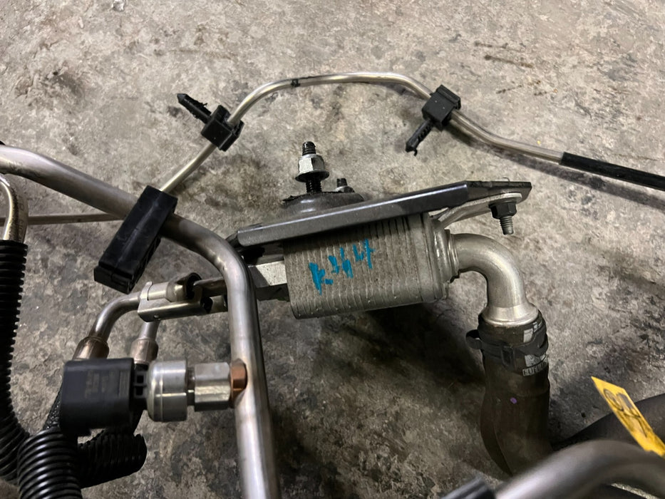 2020 2021 2022 GMC SIERRA 2500 DIESEL FUEL COOLER W/ LINES ASSEMBLY OEM 84372613