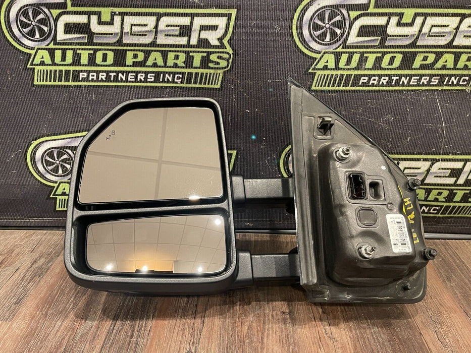2017-2019 FORD F250 F350 DRIVER LEFT TOWN MIRROR W RED CAP COVER (RR) OEM {READ}