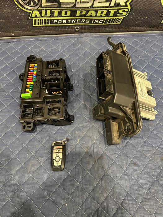 2019 FORD F150 3.5L RAPTOR ECU BCM & KEY ENGINE BODY CONTROL UNIT MODULE OEM