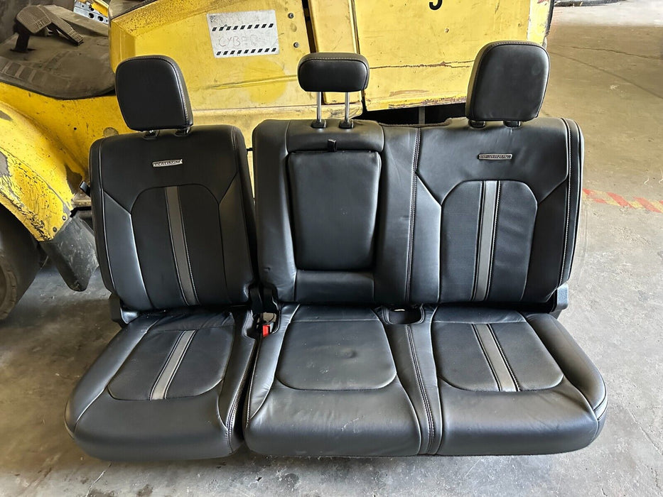 2020 2021 2022 FORD F250 F350 F450 PLATINUM REAR SEATS BLACK LEATHER OEM *READ*