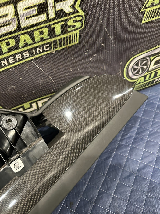 2014 AUDI R8 FRONT CENTER CONSOLE BASE OEM W/ CARBON FIBER TRIMS 423 863 241 D