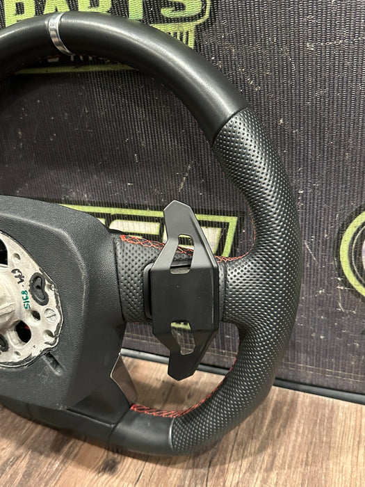 2018-2024 LAMBORGHINI URUS LEATHER STEERING WHEEL W RED STITCHING OEM