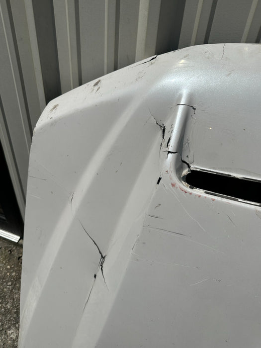2017-2022 FORD F250 F350 F450 AFTERMARKET DOUBLE SCOOP HOOD WHITE *DAMAGED*