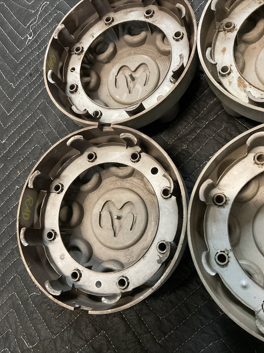 DODGE RAM 2500 3500 WHEEL RAMS HEAD CENTER CAPS SET (4) OEM 52121450AA