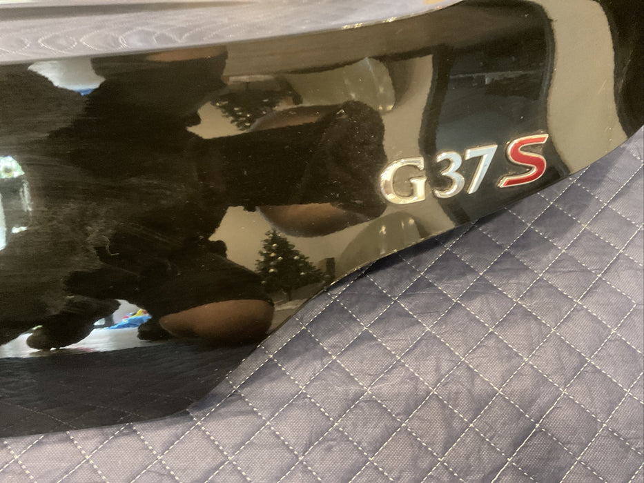 2013 INFINITI G37S COUPE REAR TRUNK DECK LID BLACK COMPLETE OEM~SCRATCHES~