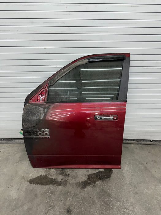 2015 DODGE RAM 2500 FRONT LEFT RED DOOR SHELL OEM *BURNT* (PRP)