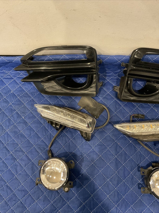 2017 INFINITI Q50 RED SPORT FOG LIGHT & TURN SIGNAL LIGHT & BEZAL COVER 6PC SET