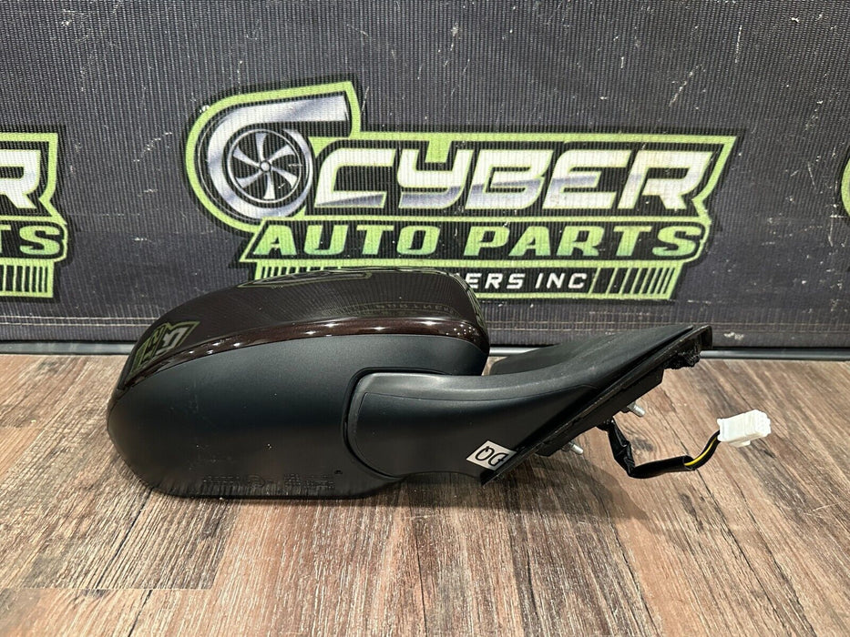 2010 NISSAN 370Z PASSENGER RIGHT DOOR MIRROR BLACK CHEERY (NAG) OEM