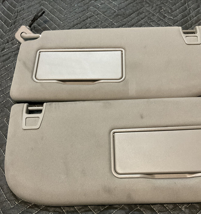 2017-2019 FORD F250 F350 F450 LEFT & RIGHT GRAY SUN VISORS OEM~MINOR STAINS~