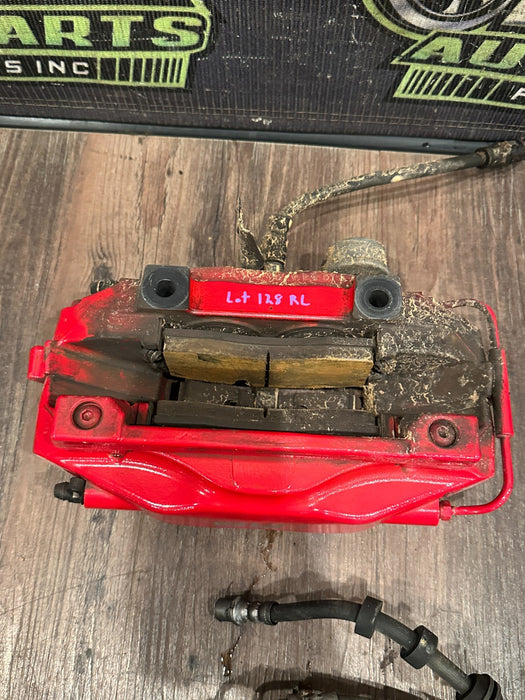 2017 AUDI R8 RED BRAKE CALIPER SET OEM *PAINT CHIPS 9,10*
