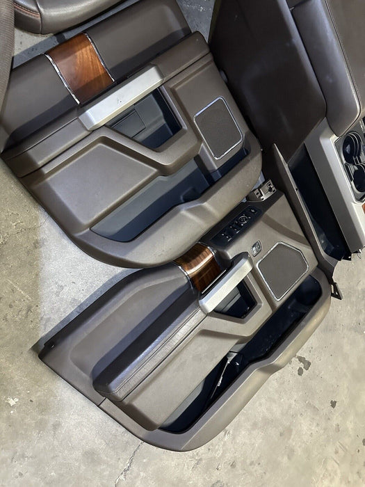 2017 FORD F250 F350 F450 KING RANCH INTERIOR SEATS CENTER CONSOLE DOOR PANELS