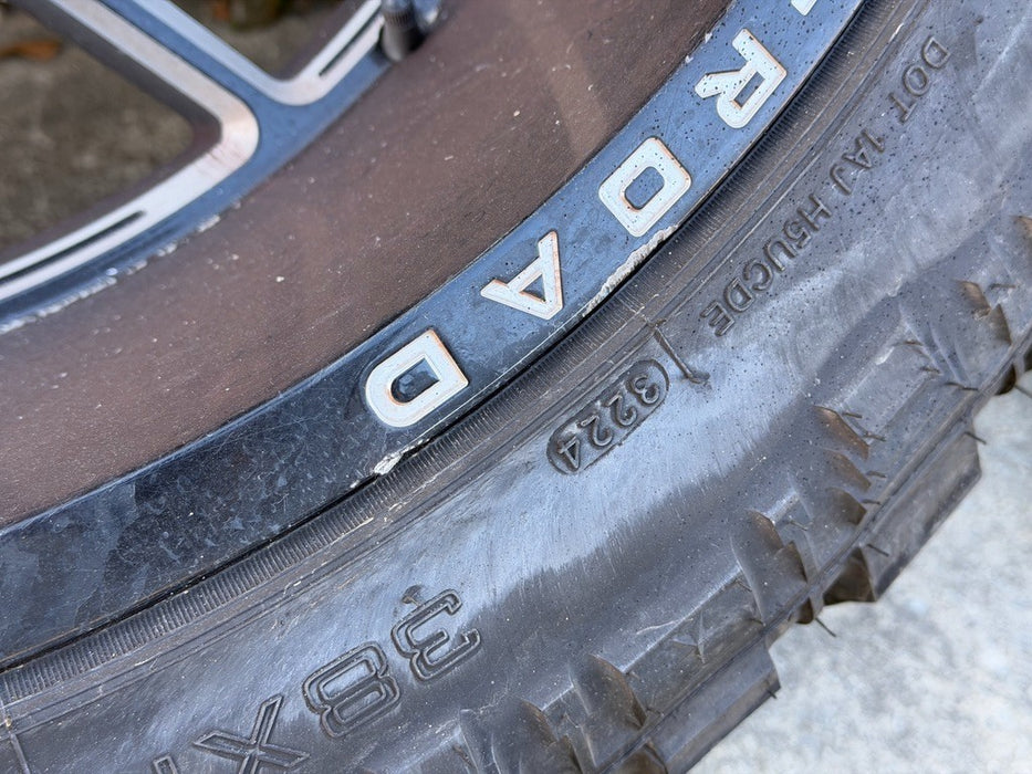 FORD F250 F350 8X170 HARDCORE HC104 BLACK MILLED 26X14 FURY 38X15.50R26 TIRES