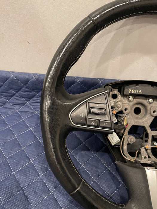 2017 INFINITI Q50 RED SPORT BLACK LEATHER STEERING WHEEL W CONTROLS OEM