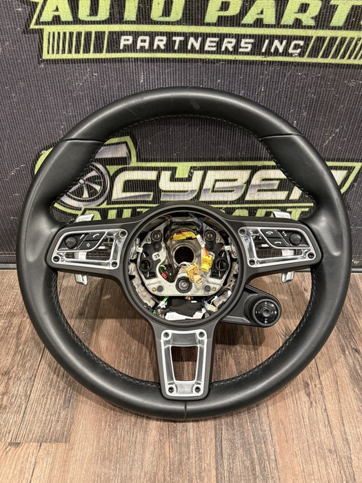 2014 PORSCHE 911 TURBO S 991.1 TO 991.2 CONVERSION BLACK STEERING WHEEL OEM