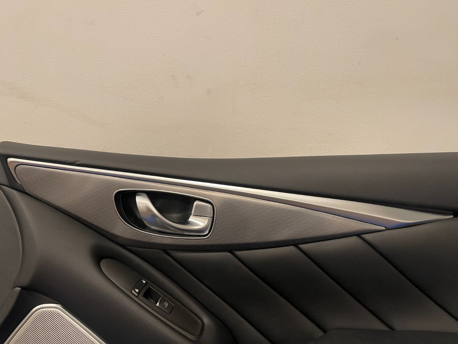 2017 INFINITI Q50 RED SPORT FRONT PASSENGER RIGHT DOOR PANEL ASSEMBLY OEM