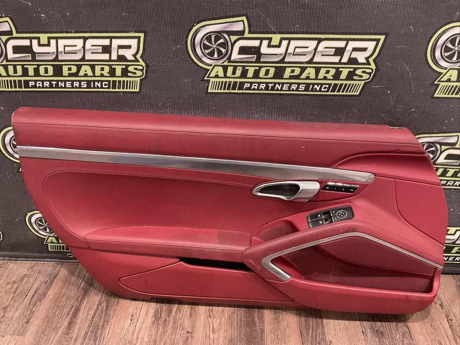 2017 PORCHE 781 FRONT LEFT DRIVER DOOR PANEL OEM~MINOR SCRATCHES/WEARS/TEARS~