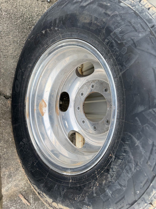 FORD F350 DUALLY WHEELS (4) REAR SET 2 STEEL - 2 ALUMINUM TOYO H/T LT245/75R17