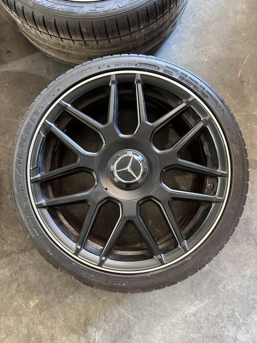 2015 MERCEDES-BENZ C63S AMG AFTERMARKET WHEELS RIMS TIRES SET 19X8.5 19x9.5 READ